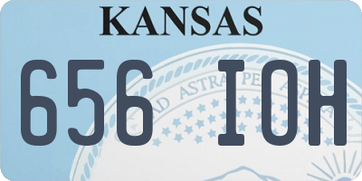KS license plate 656IOH