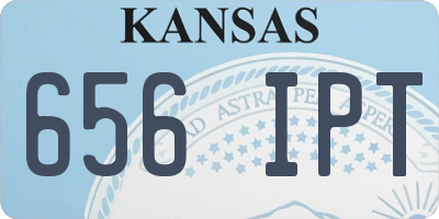 KS license plate 656IPT