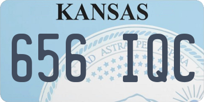 KS license plate 656IQC