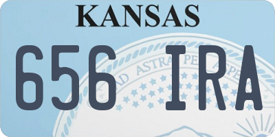 KS license plate 656IRA