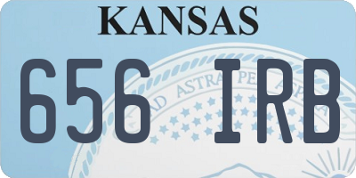 KS license plate 656IRB