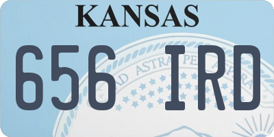 KS license plate 656IRD