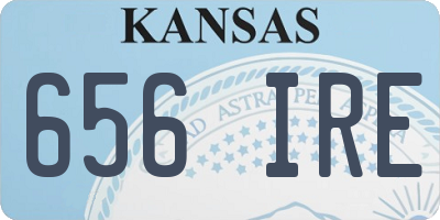 KS license plate 656IRE