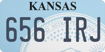 KS license plate 656IRJ