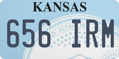 KS license plate 656IRM