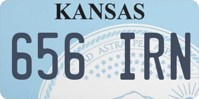 KS license plate 656IRN