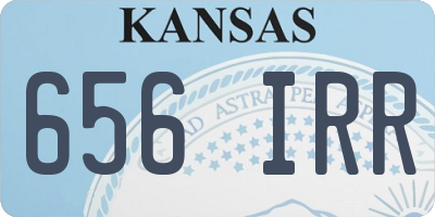KS license plate 656IRR
