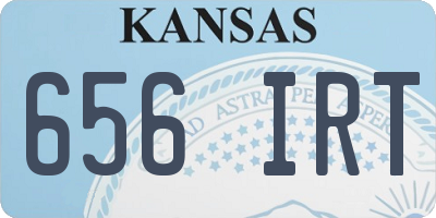 KS license plate 656IRT