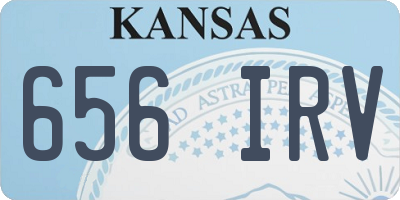 KS license plate 656IRV