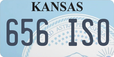 KS license plate 656ISO
