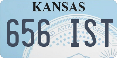 KS license plate 656IST