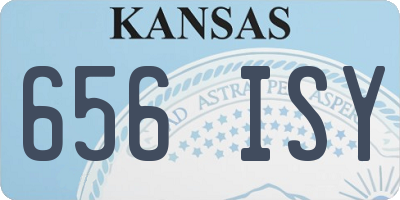 KS license plate 656ISY