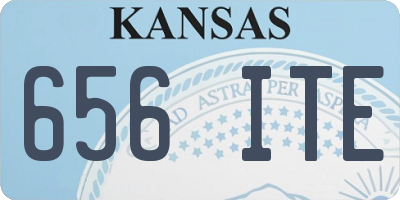 KS license plate 656ITE