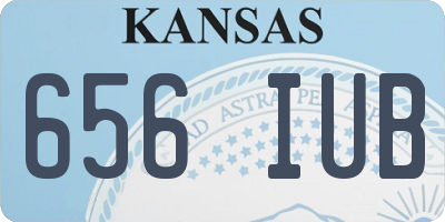 KS license plate 656IUB