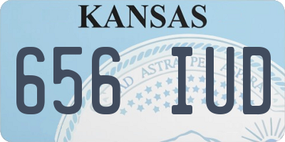 KS license plate 656IUD