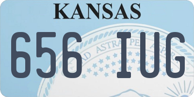 KS license plate 656IUG