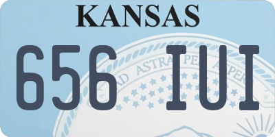 KS license plate 656IUI