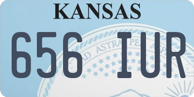 KS license plate 656IUR