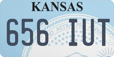 KS license plate 656IUT