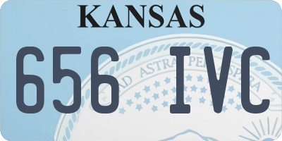 KS license plate 656IVC
