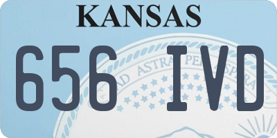 KS license plate 656IVD