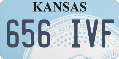 KS license plate 656IVF