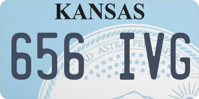 KS license plate 656IVG
