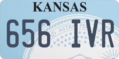 KS license plate 656IVR