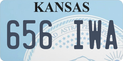 KS license plate 656IWA