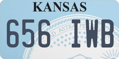 KS license plate 656IWB