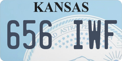 KS license plate 656IWF