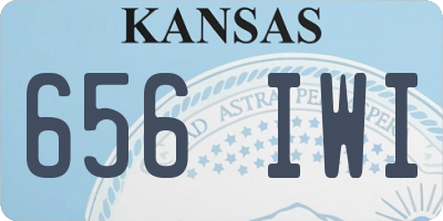 KS license plate 656IWI