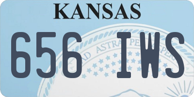 KS license plate 656IWS