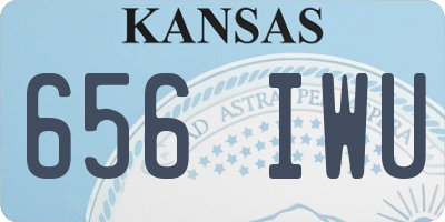 KS license plate 656IWU