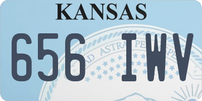 KS license plate 656IWV