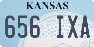 KS license plate 656IXA