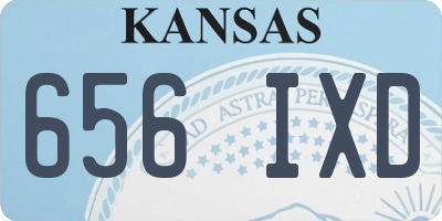 KS license plate 656IXD