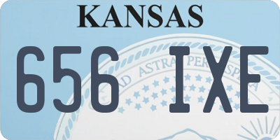 KS license plate 656IXE