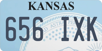 KS license plate 656IXK