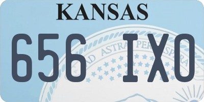 KS license plate 656IXO