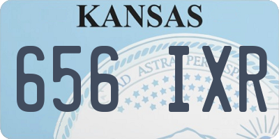 KS license plate 656IXR
