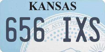 KS license plate 656IXS