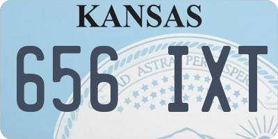 KS license plate 656IXT