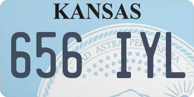 KS license plate 656IYL