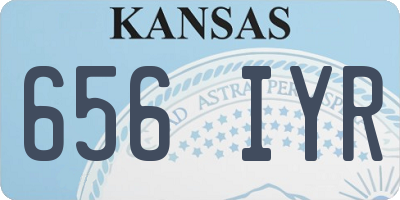 KS license plate 656IYR