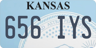 KS license plate 656IYS