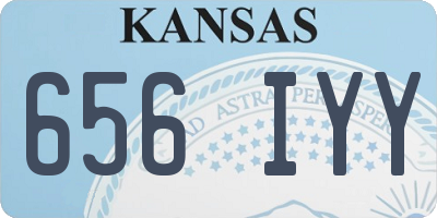 KS license plate 656IYY