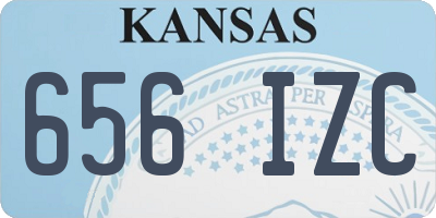 KS license plate 656IZC