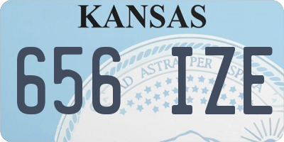 KS license plate 656IZE