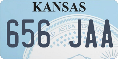 KS license plate 656JAA